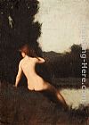 Jean-jacques Henner Canvas Paintings - A Bather
